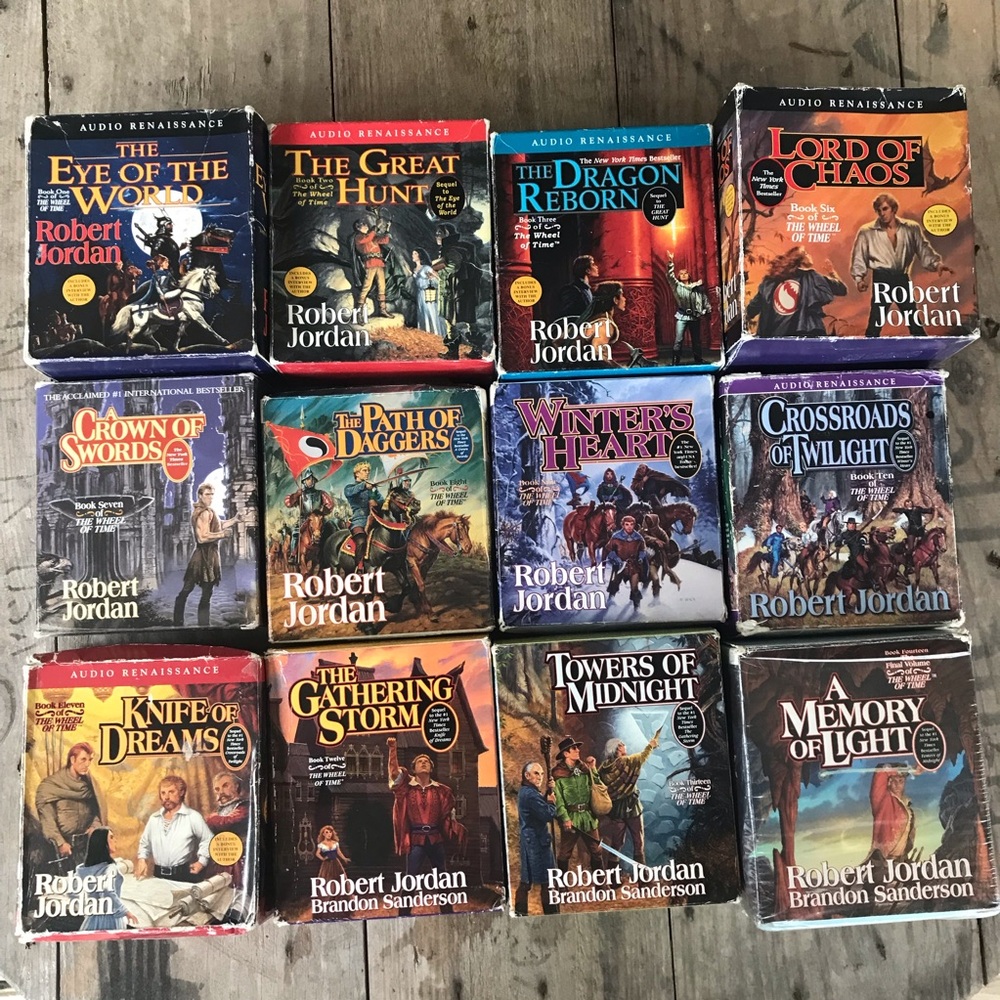 Lot of 12 Audiobooks Robert Jordan Wheel Of Time Series Books 1-3 & 6-14